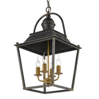 Golden Lighting 0888-4P ABI Antique Black Iron Golden Lighting Christoff 4-light Pendant In Antique Black Iron Image 2