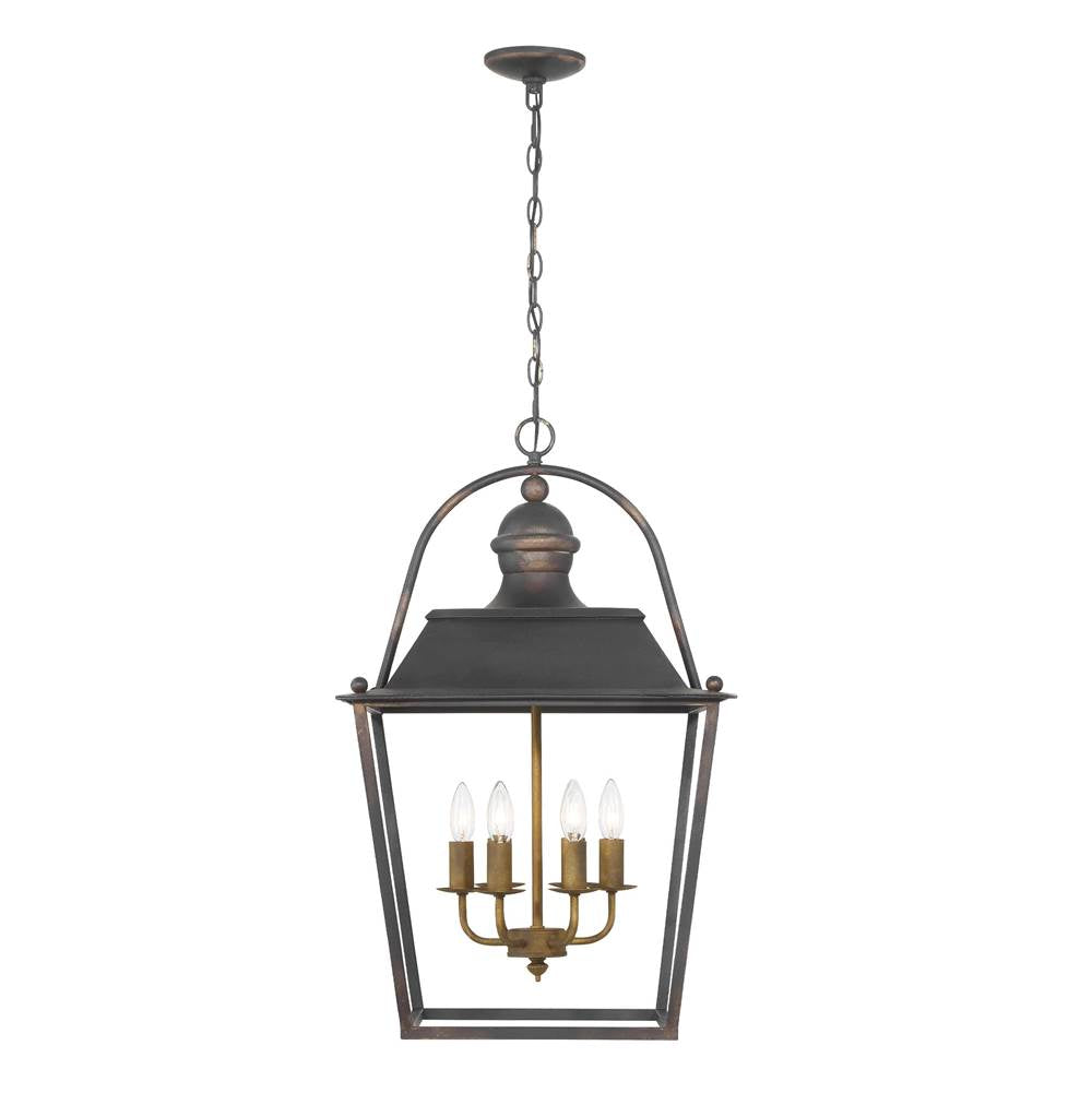 Golden Lighting 0888-6P ABI Antique Black Iron Golden Lighting Christoff 6-light Pendant In Antique Black Iron Image 1
