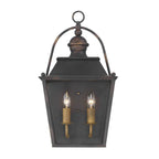 Golden Lighting 0888-WSC ABI Antique Black Iron Golden Lighting Christoff 2-light Wall Sconce In Antique Black Iron Image 1