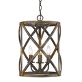 Golden Lighting 0890-3P ABI Antique Black Iron Golden Lighting Alcott 3-light Pendant In Antique Black Iron Image 1