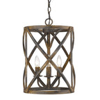 Golden Lighting 0890-3P ABI Antique Black Iron Golden Lighting Alcott 3-light Pendant In Antique Black Iron Image 1