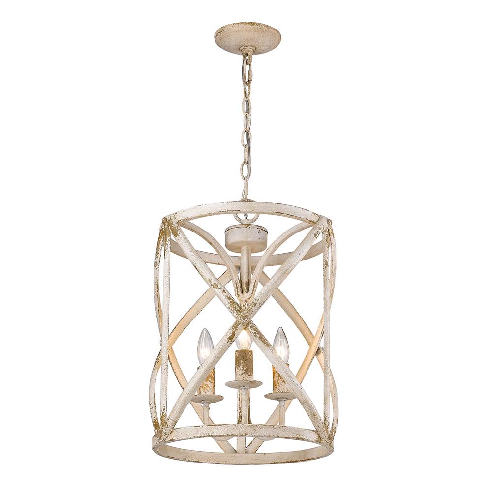 Golden Lighting Alcott Golden Lighting Alcott 3-light Pendant In Antique Black Iron