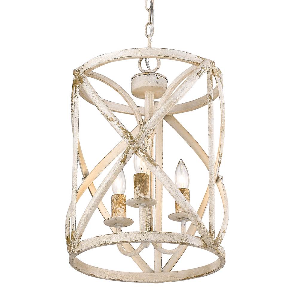 Golden Lighting 0890-3P AI Antique Ivory Golden Lighting Alcott 3-light Pendant In Antique Ivory Image 2