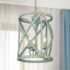 Golden Lighting 0890-3P TEAL Antique Teal Golden Lighting Alcott 3-light Pendant In Antique Teal Image 2