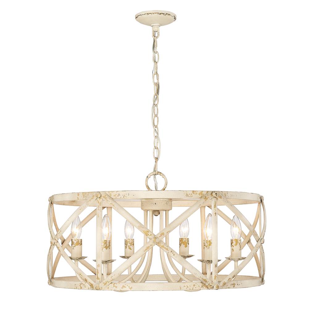 Golden Lighting Alcott Golden Lighting Alcott 6-light Chandelier In Antique Black Iron