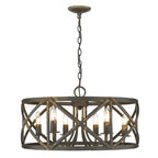 Golden Lighting Alcott Golden Lighting Alcott 6-light Chandelier In Antique Black Iron
