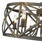 Golden Lighting 0890-6 ABI Antique Black Iron Golden Lighting Alcott 6-light Chandelier In Antique Black Iron Image 4