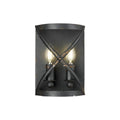 Golden Lighting 0890-WSC ABI Antique Black Iron Golden Lighting Alcott 2-light Wall Sconce In Antique Black Iron Image 1