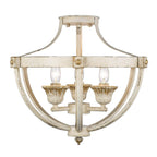 Golden Lighting Jules Golden Lighting Jules 3-light Semi-flush Mount In Antique Ivory