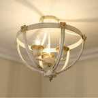 Golden Lighting 0892-SF AI Antique Ivory Golden Lighting Jules 3-light Semi-flush Mount In Antique Ivory Image 3