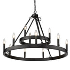 Golden Lighting 1017-39 BLK Matte Black Golden Lighting Alastair 12-light Chandelier In Matte Black Image 2