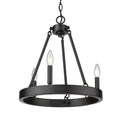 Golden Lighting 1017-3 BLK Matte Black Golden Lighting Alastair 3-light Chandelier In Matte Black Image 1