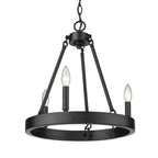 Golden Lighting 1017-3 BLK Matte Black Golden Lighting Alastair 3-light Chandelier In Matte Black Image 1