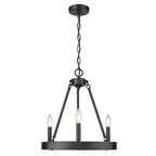 Golden Lighting Alastair Golden Lighting Alastair 3-light Chandelier In Matte Black