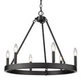 Golden Lighting 1017-6 BLK Matte Black Golden Lighting Alastair 6-light Chandelier In Matte Black Image 1