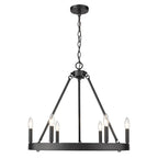 Golden Lighting Alastair Golden Lighting Alastair 6-light Chandelier In Matte Black