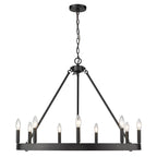 Golden Lighting Alastair Golden Lighting Alastair 9-light Chandelier In Matte Black