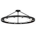 Golden Lighting 1019-12SF BLK Matte Black Golden Lighting Castile 12-light Semi-flush Mount In Matte Black Image 1