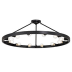 Golden Lighting Castile Golden Lighting Castile 12-light Semi-flush Mount In Matte Black