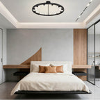 Golden Lighting 1019-12SF BLK Matte Black Golden Lighting Castile 12-light Semi-flush Mount In Matte Black Image 3