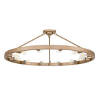 Golden Lighting Castile Golden Lighting Castile 12-light Semi-flush Mount In Matte Black