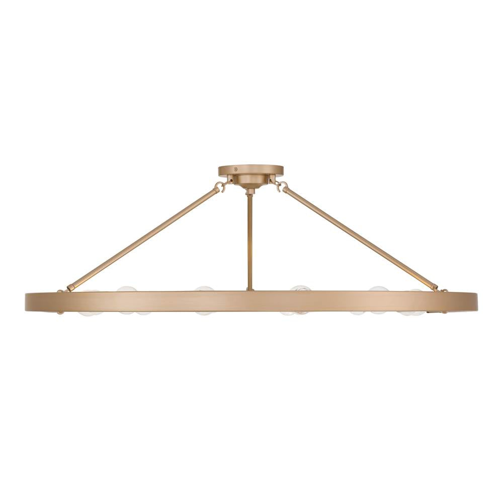 Golden Lighting 1019-12SF FRG French Gold Golden Lighting Castile 12-light Semi-flush Mount In French Gold Image 4
