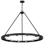 Golden Lighting Castile Golden Lighting Castile 12-light Chandelier In Matte Black