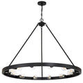 Golden Lighting 1019-12 BLK Matte Black Golden Lighting Castile 12-light Chandelier In Matte Black Image 1