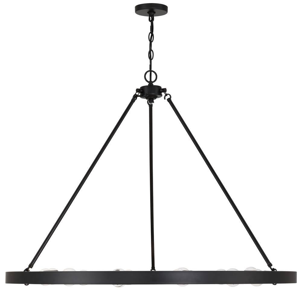 Golden Lighting 1019-12 BLK Matte Black Golden Lighting Castile 12-light Chandelier In Matte Black Image 4