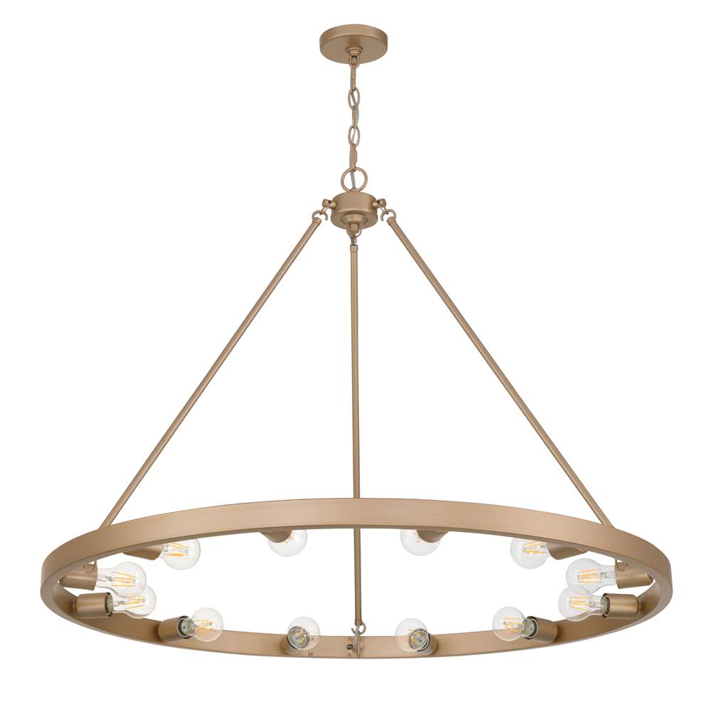 Golden Lighting Castile Golden Lighting Castile 12-light Chandelier In Matte Black
