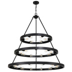 Golden Lighting Castile Golden Lighting Castile 27-light 2-tier Chandelier (6 Plus 9 Plus 12) In Matte Black