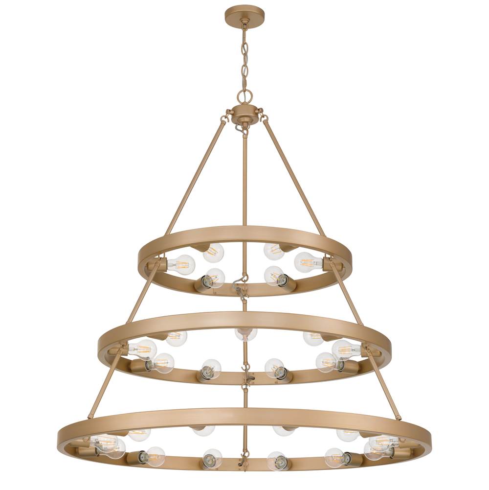 Golden Lighting Castile Golden Lighting Castile 27-light 2-tier Chandelier (6 Plus 9 Plus 12) In Matte Black