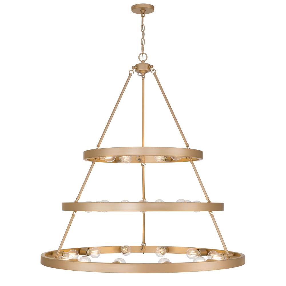 Golden Lighting 1019-6-9-12 FRG French Gold Golden Lighting Castile 27-light 2-tier Chandelier (6 Plus 9 Plus 12) In French Gold Image 4