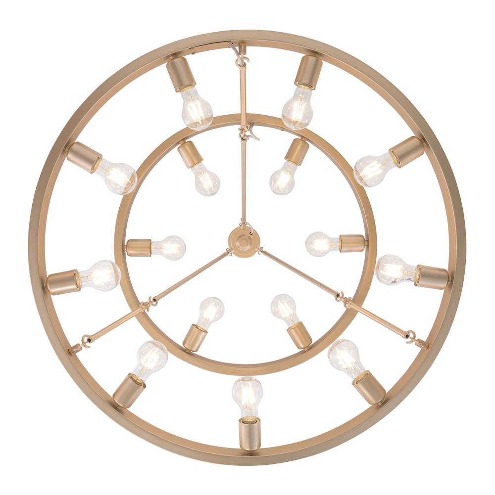 Golden Lighting 1019-69 FRG French Gold Golden Lighting Castile 15-light 2-tier Chandelier (6 Plus 9) In French Gold Image 5