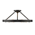Golden Lighting Castile Golden Lighting Castile 6-light Semi-flush Mount In Matte Black