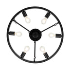 Golden Lighting 1019-6SF BLK Matte Black Golden Lighting Castile 6-light Semi-flush Mount In Matte Black Image 2