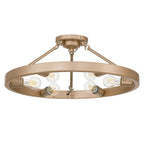 Golden Lighting Castile Golden Lighting Castile 6-light Semi-flush Mount In Matte Black
