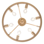 Golden Lighting 1019-6SF FRG French Gold Golden Lighting Castile 6-light Semi-flush Mount In French Gold Image 5