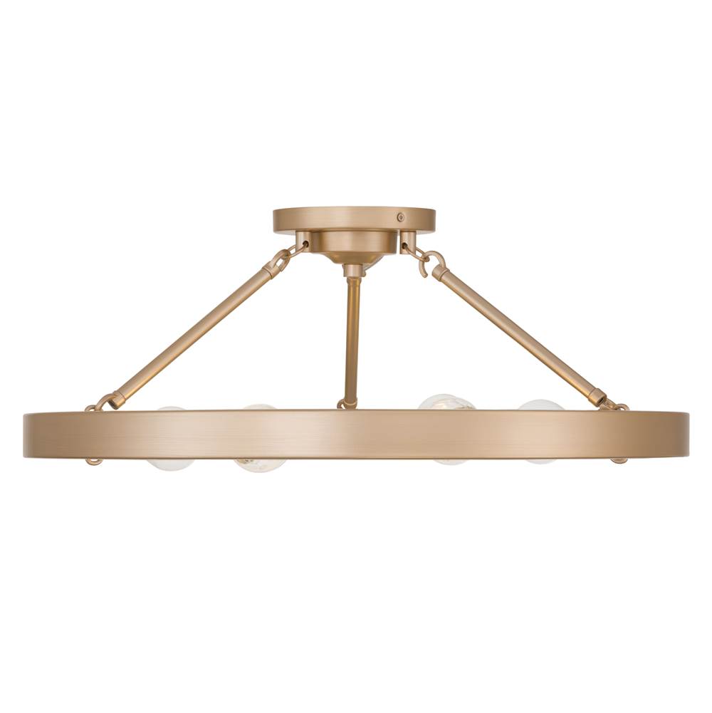 Golden Lighting 1019-6SF FRG French Gold Golden Lighting Castile 6-light Semi-flush Mount In French Gold Image 4