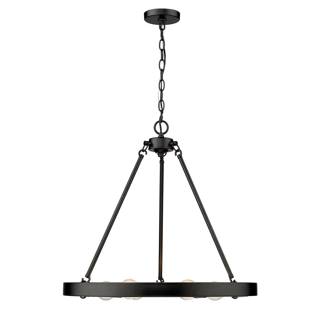 Golden Lighting Castile Golden Lighting Castile 6-light Chandelier In Matte Black