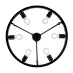 Golden Lighting 1019-6 BLK Matte Black Golden Lighting Castile 6-light Chandelier In Matte Black Image 2