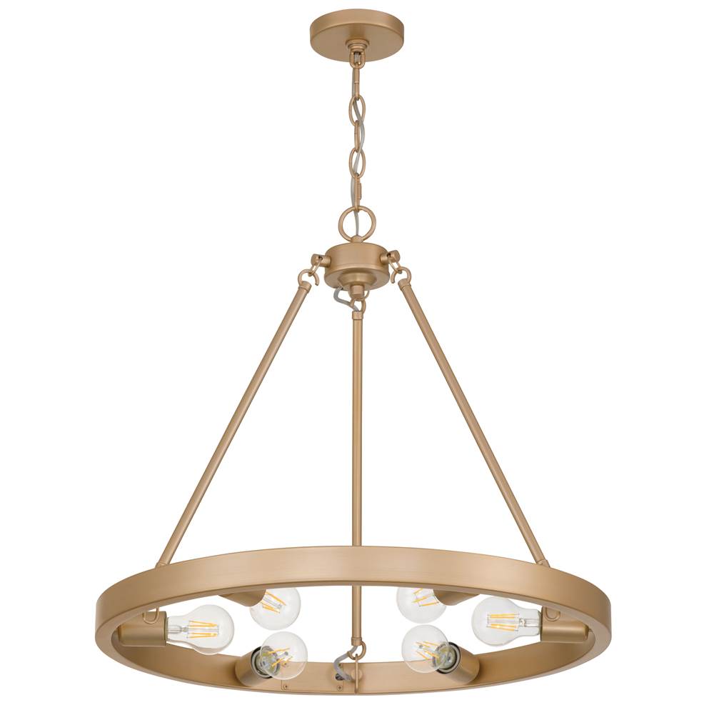 Golden Lighting Castile Golden Lighting Castile 6-light Chandelier In Matte Black