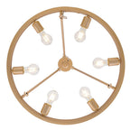 Golden Lighting 1019-6 FRG French Gold Golden Lighting Castile 6-light Chandelier In Matte Black Image 5