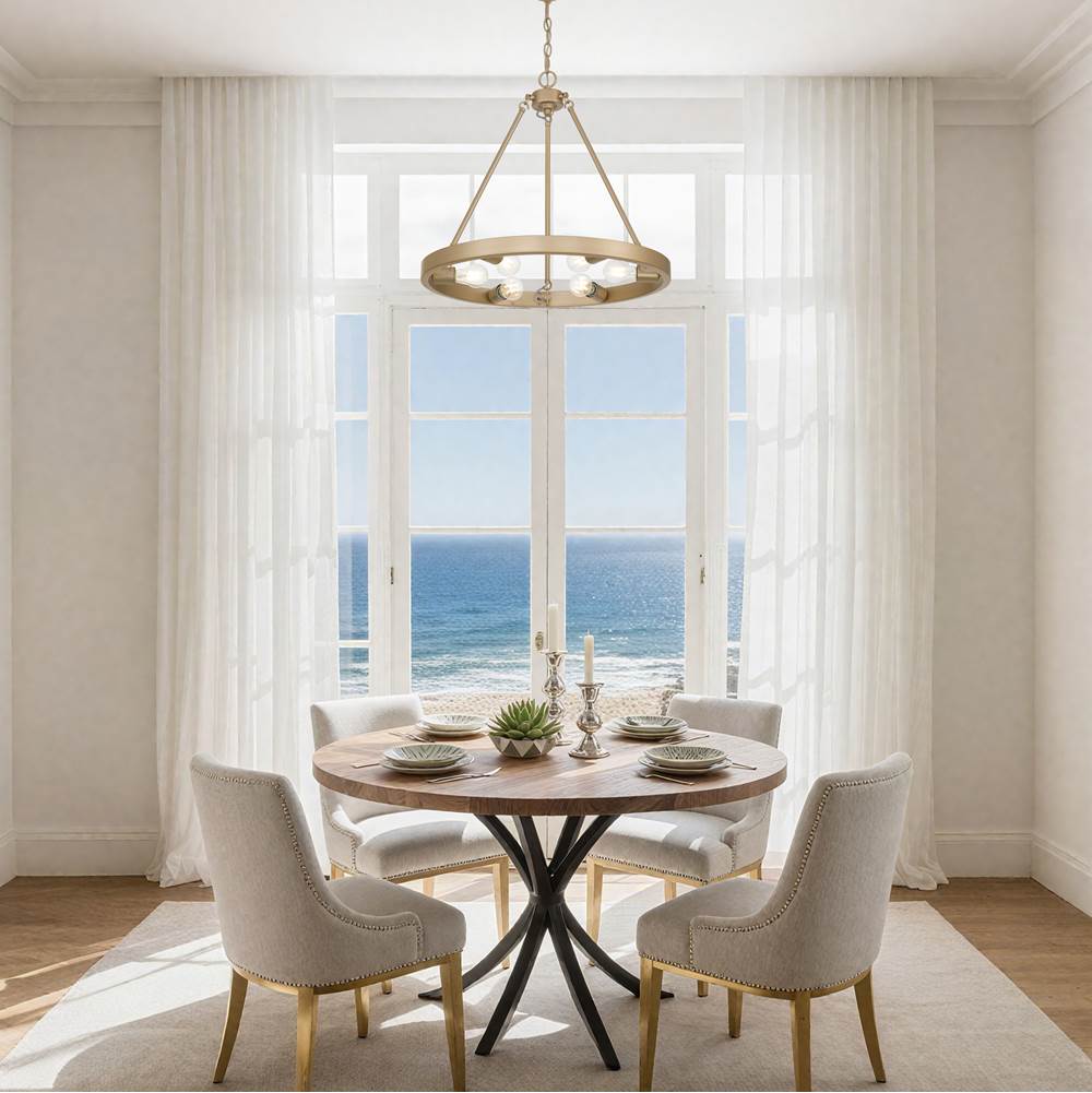 Golden Lighting 1019-6 FRG French Gold Golden Lighting Castile 6-light Chandelier In Matte Black Image 3