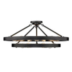 Golden Lighting Castile Golden Lighting Castile 15-light Semi-flush Mount In Matte Black