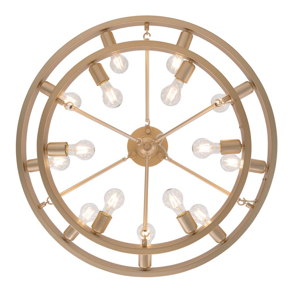 Golden Lighting 1019-96SF FRG French Gold Golden Lighting Castile 15-light Semi-flush Mount In French Gold Image 5