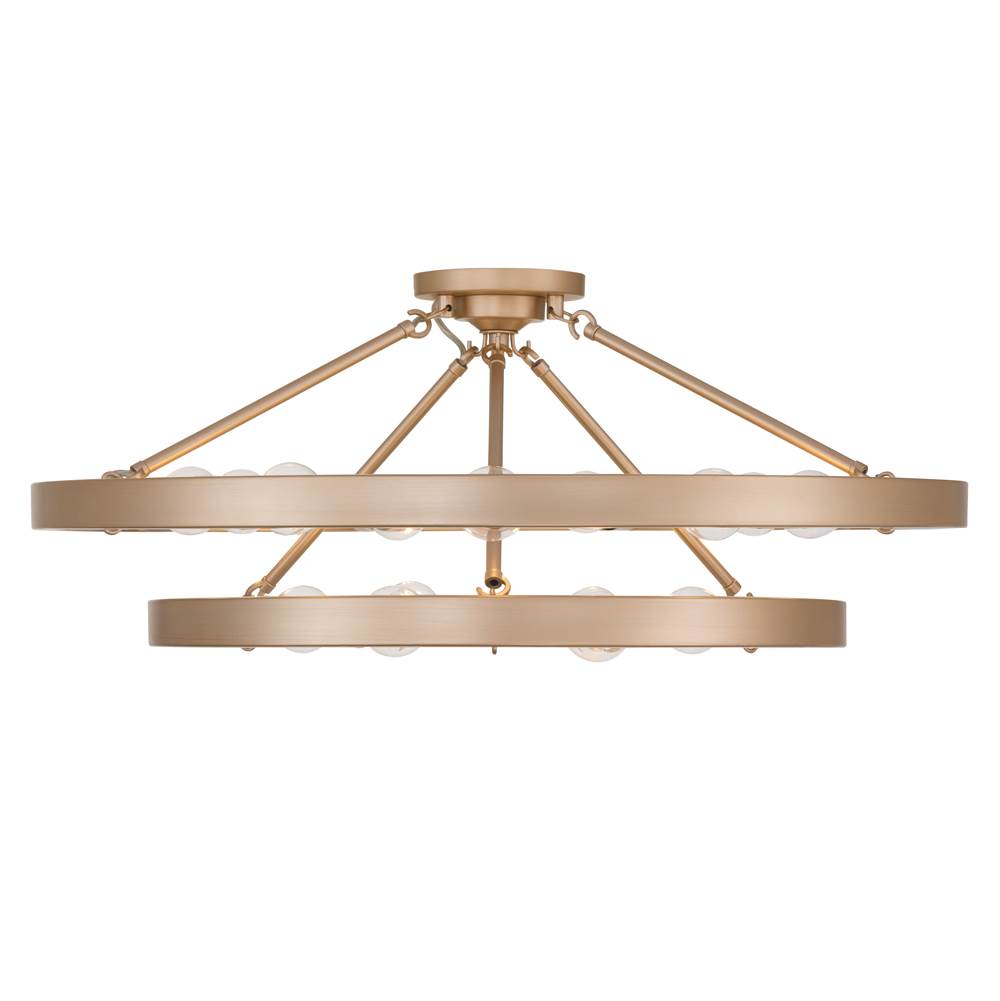Golden Lighting 1019-96SF FRG French Gold Golden Lighting Castile 15-light Semi-flush Mount In French Gold Image 4