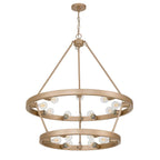 Golden Lighting Castile Golden Lighting Castile 15-light 2-tier Chandelier (9 Plus 6) In Matte Black