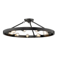 Golden Lighting 1019-9SF BLK Matte Black Golden Lighting Castile 9-light Semi-flush Mount In Matte Black Image 1