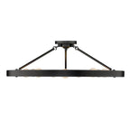 Golden Lighting Castile Golden Lighting Castile 9-light Semi-flush Mount In Matte Black